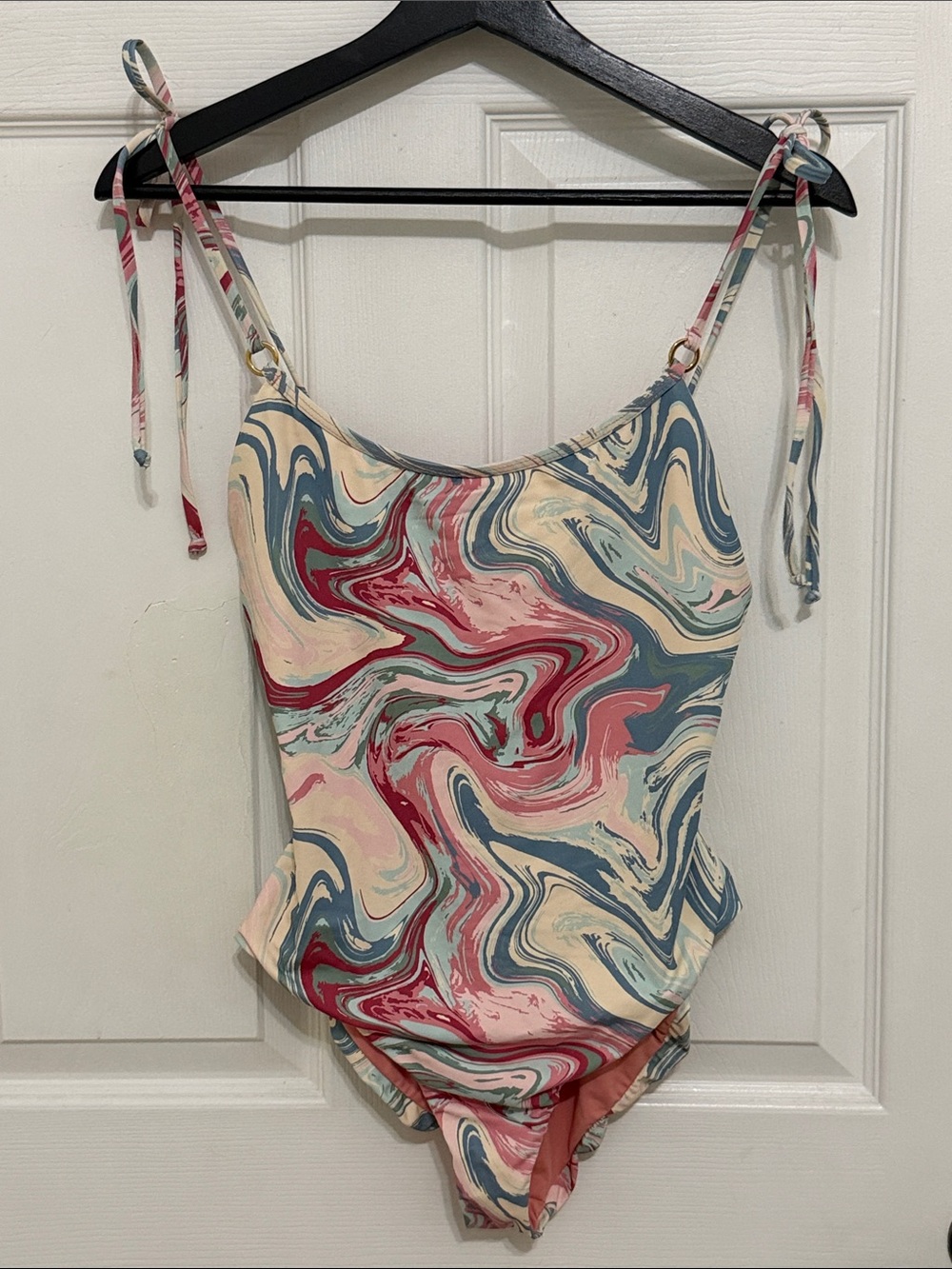 Dippin' Daisy's women’s Astrid One Piece Multi-Colored Ripples swimsuit